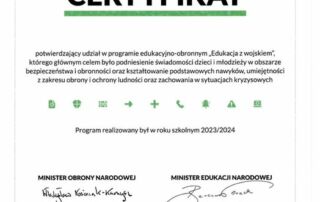 „Edukacja z wojskiem”